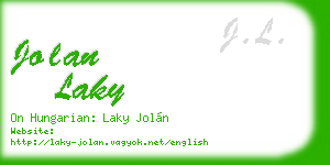jolan laky business card